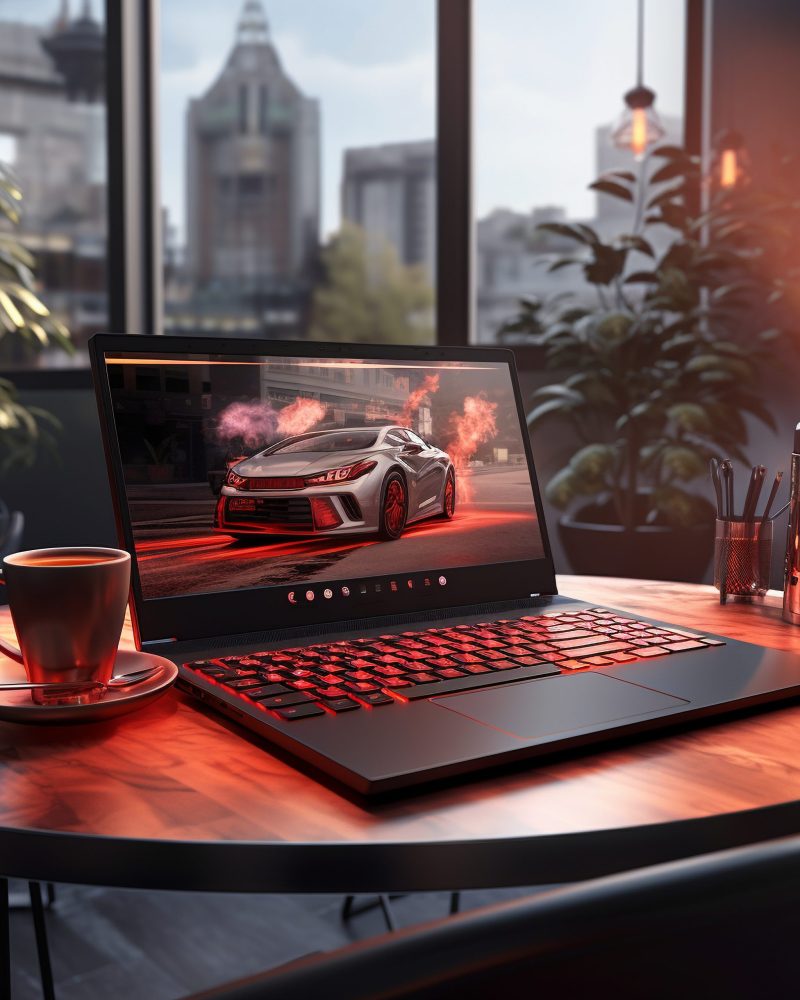 view-3d-laptop-device-with-screen-keyboard